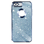 Avizar Coque pour iPhone 7 Plus et 8 Plus Paillette Amovible Série Protecam Spark Bleu