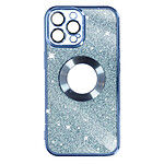 Avizar Coque pour iPhone 13 Pro Max Paillette Amovible Série Protecam Spark Bleu