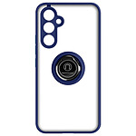 Avizar Coque pour Samsung Galaxy A54 5G Bi-matière Bague Métallique Support Vidéo Bleu