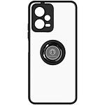 Avizar Coque pour Redmi Note 12 5G avec Anneau Magnétique Rotatif Finition Givrée Noir
