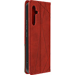 Avizar Étui pour Samsung Galaxy A54 5G Portefeuille Motif prisme Collection Geo Rouge