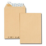 GPV Paquet de 10 pochettes kraft brun B5 176x250 85 g/m² bande de protection