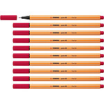 STABILO Stylo-Feutre POINT 88 Pointe Fine 0,4 mm rouge bordeaux x 10 STABILO Stylo-Feutre POINT 88 Pointe Fine 0,4 mm rouge bordeaux x 10