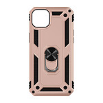 Avizar Coque pour iPhone 15 Hybride Bague Magnétique Série ArmoRing Rose gold