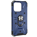 Avizar Coque Bague pour iPhone 15 Pro Bumper Antichoc Série ArmoRing Bump Bleu Nuit