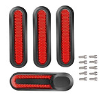 Avizar Caches Vis Catadioptre pour Xiaomi M365, Pro, 2, 3, 1S, Essential / Rouge