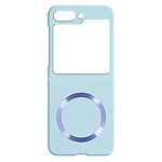 Avizar Coque MagSafe pour Samsung Galaxy Z Flip 5 Rigide Design Fin Bleu Clair