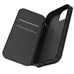 Avizar Étui pour iPhone 15 Plus Porte-carte Support Vidéo Clapet Magnétique Noir