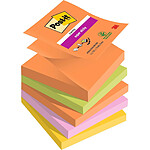 POST-IT Pack 5 Bloc Adhésif Super Sticky Z-Notes 76 x 76 mm Boost Collection