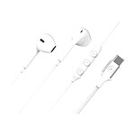 FORCE PLAY Écouteurs USB-C avec une Conception Renforcée Blanc