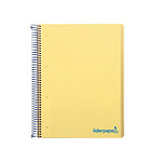 LIDERPAPEL Cahier spirale A4 micro wonder 240 pages 90g 4 trous 5 bandes - Jaune x 24