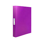 LIDERPAPEL Classeur 4 anneaux 260x315mm polypropylène souple dos 40mm - Violet x 12