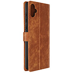 Avizar Etui pour Samsung Galaxy A05 Simili Cuir Effet Brossé Dragonne Marron