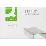 Q-CONNECT Boîte 5000 Agrafes 26/6 Galvanisées x 10