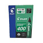 PILOT Marqueur Permanent SCA 400 Pointe Biseau Large Vert x 12