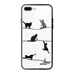 Evetane Coque iPhone 7 Plus/ 8 Plus Coque Soft Touch Glossy Chat Lignes Design