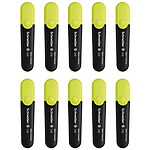 SCHNEIDER Surligneur Job jaune x 10 SCHNEIDER Surligneur Job jaune x 10