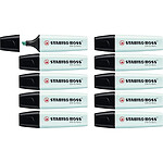 STABILO Surligneur BOSS ORIGINAL Pastel Pointe Biseautée 2 - 5 mm Turquoise Pastel x 10 STABILO Surligneur BOSS ORIGINAL Pastel Pointe Biseautée 2 - 5 mm Turquoise Pastel x 10