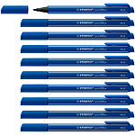 STABILO Stylo feutre pointMax pointe moyenne 0.8mm bleu x 10