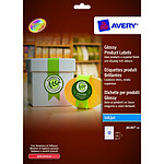 AVERY Boite de 120 étiquettes rondes blanc brillant Diam 60 mm jet d'encre AVERY Boite de 120 étiquettes rondes blanc brillant Diam 60 mm jet d'encre