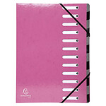 EXACOMPTA Trieur Harmonika Iderama 12 compartiments - Rose x 6