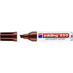 EDDING Marqueur Permanent 500 Corps Alu Marron Pointe Biseautée 2-7 mm