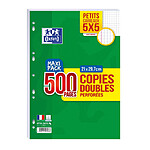 OXFORD Copies Doubles Perforées 500 pages A4 Quadrillé 5x5 avec Marge