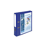 EXACOMPTA Classeur à Levier Prem'Touch A4 Dos 70mm Rembordé 1 pochette extérieure - Bleu x 10