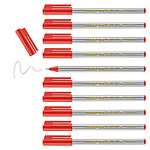 EDDING Feutre Fin 89 Office Liner Rouge Pointe 0,3 mm x 10