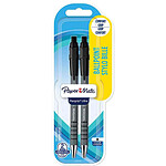 PAPER MATE Stylo à bille FlexGrip Ultra, blister de 2, noir PAPER MATE Stylo à bille FlexGrip Ultra, blister de 2, noir