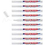 EDDING Marqueur Spécial Caoutchouc Pneu 8050 Blanc Pointe Ronde 2-4 mm x 10