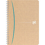 OXFORD Touareg Cahier A5 Ligné 180 Pages Papier Recyclé Reliure Spirale Couverture Kraft