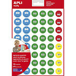 APLI Pochette 12 feuilles de gommettes enlevable Sourire APLI Pochette 12 feuilles de gommettes enlevable Sourire