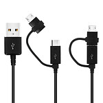 samsung Câble micro-USB / USB type-C vers USB 2 en 1 1.5m Original Samsung - Noir