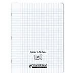 CONQUÉRANT Cahier à rabat agrafé 24x32cm 96P 90G grands carreaux polypro incolore x 40