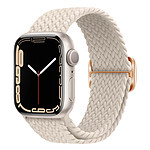 Avizar Bracelet pour Apple Watch 41mm / 40mm / 38 mm Nylon Tressé Respirant blanc
