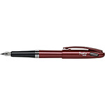 PENTEL Stylo plume Tradio,corps brillant Chataigne, encre Bleue