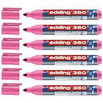 EDDING Marqueur pour Tableaux blancs 360 Rose Pointe Ronde 1,5-3 mm x 6