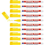 EDDING Marqueur Permanent 400 Jaune Pointe Fine 1 mm x 10 EDDING Marqueur Permanent 400 Jaune Pointe Fine 1 mm x 10