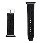 Karl Lagerfeld Bracelet pour Apple Watch 38/40/41mm en PU Monogram Noir