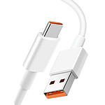 xiaomi Câble USB vers USB-C Intensité 6A Charge et synchronisation 1m Xiaomi Blanc