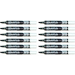 PENTEL Marqueur tableaux blancs MAXIFLO, Pointe biseautée moyenne, Noir x 12 PENTEL Marqueur tableaux blancs MAXIFLO, Pointe biseautée moyenne, Noir x 12