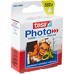 TESA Pack 500 Coins Photo Double-face Transparent Autocollant sans solvant x 12