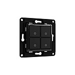 Shelly - Interrupteur mural quadruple Noir SHELLYWALLSWITCH4BUTTONB – Shelly