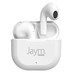 Jaym Écouteurs Sans Fil True Wireless TS-123B 5.0 avec Micro et Commandes Tactiles Blanc