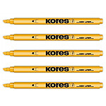 KORES Surligneur Stylo Pointe biseautée 0,5-3,5mm Orange x 5