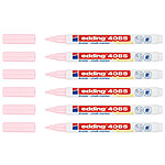 EDDING Marqueur Craie Liquide 4085 Rose Pastel Pointe Ronde 1-2 mm x 6