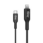 Jaym Câble de Charge et Synchronisation de donnée USB-C / Lightning MFI PD 3.0 3A 1M Noir