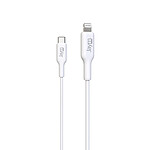 Jaym Câble de Charge et Synchronisation de donnée USB-C / Lightning MFI PD 3.0 3A 2M Blanc