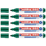 EDDING Marqueur pour Tableaux Blancs 660 Vert Pointe Ronde 1,5-3 mm x 5 EDDING Marqueur pour Tableaux Blancs 660 Vert Pointe Ronde 1,5-3 mm x 5